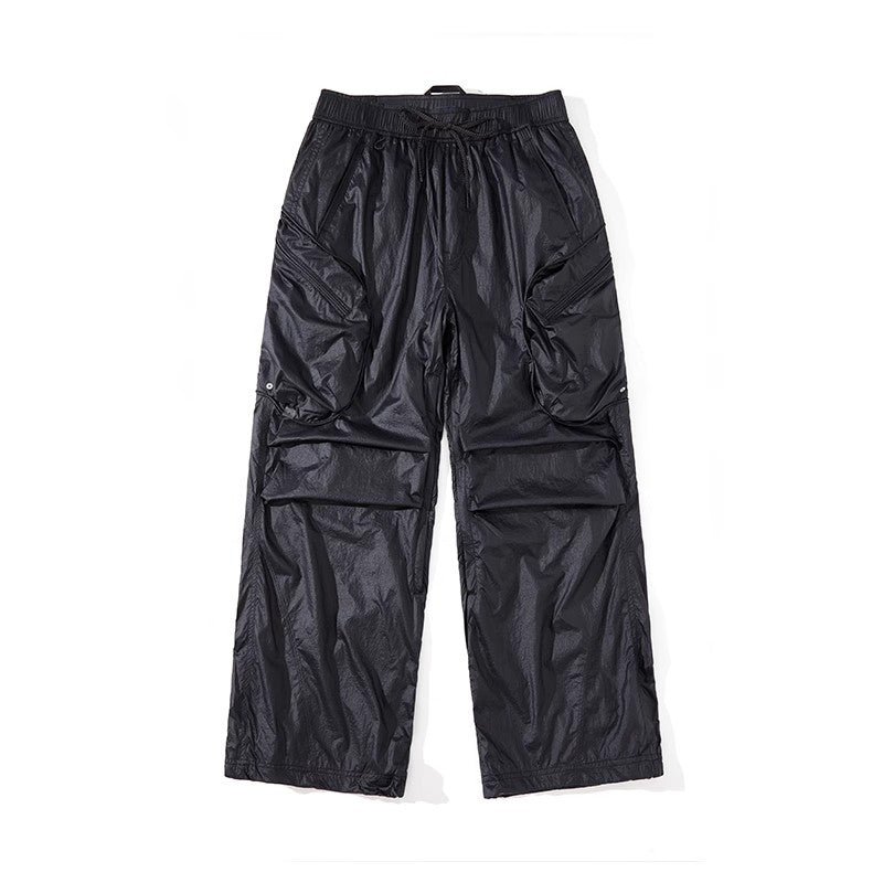 メタリックナイロン 防水パンツ メンズ24BLCK004