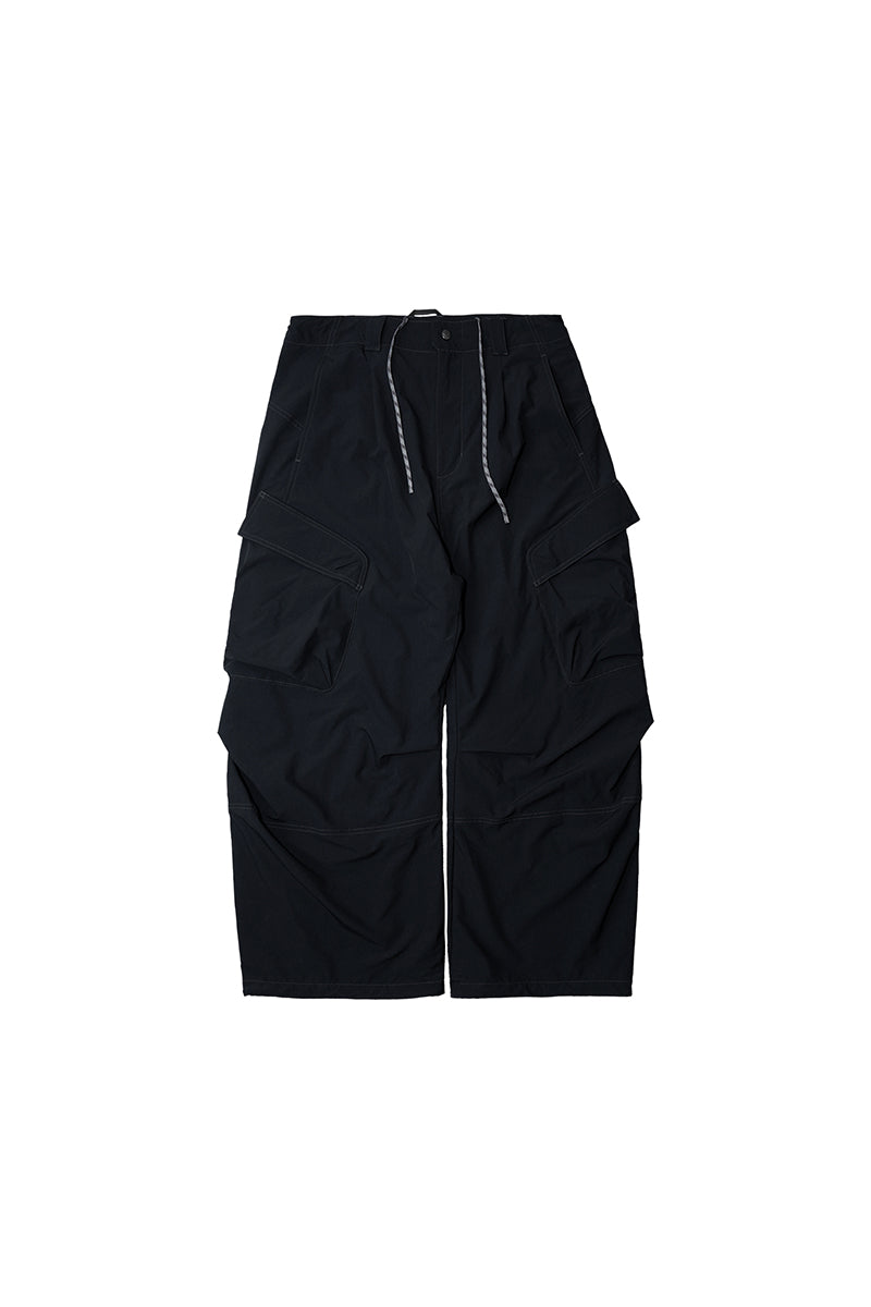 内裏フリースワークパンツメンズ25BLCK031