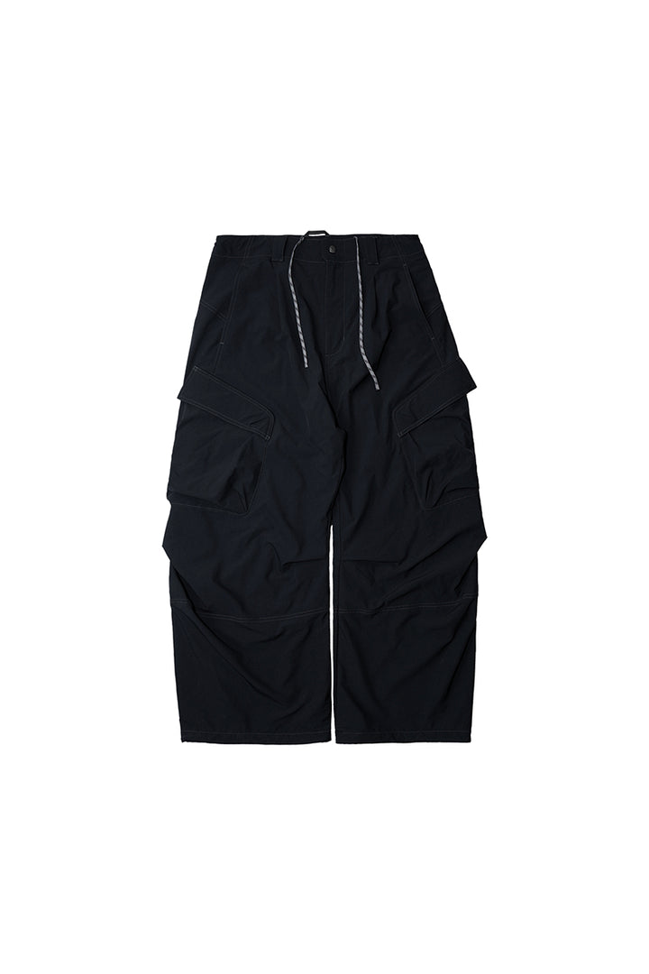 内裏フリースワークパンツメンズ25BLCK031