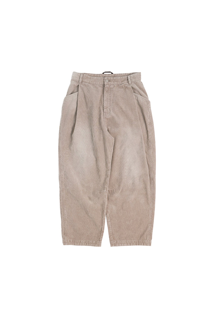 ウォッシュ加工コーデュロイパンツ25BLCK030
